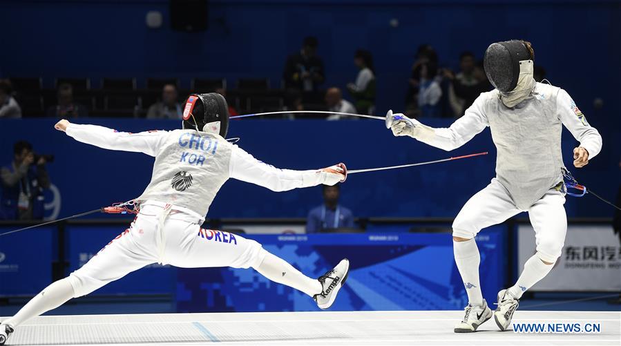 (SP)CHINA-WUHAN-7TH MILITARY WORLD GAMES-FENCING-MEN'S INDIVIDUAL FOIL