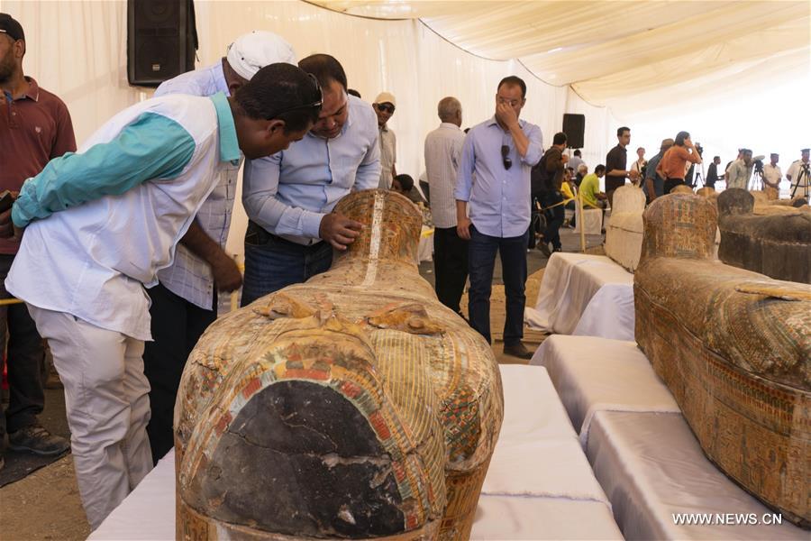 EGYPT-LUXOR-DISCOVERY-COFFINS AND MUMMIES