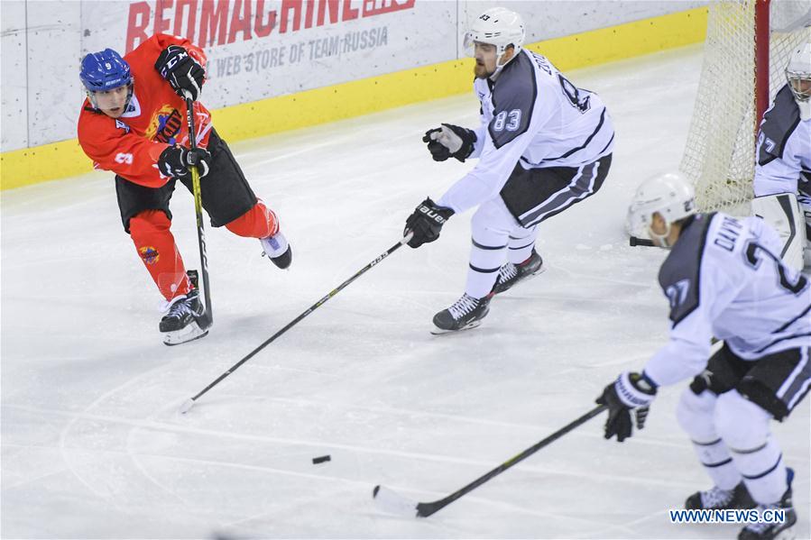 (SP)CHINA-JILIN-ICE HOCKEY-SILK ROAD SUPREME HOCKEY LEAGUE-TSEN TOU VS RUBIN