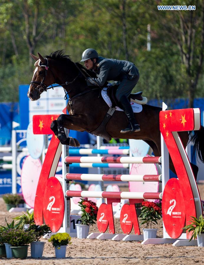 (SP)CHINA-WUHAN-7TH MILITARY WORLD GAMES-EQUESTRIAN-JUMPING INDIVIDUAL  