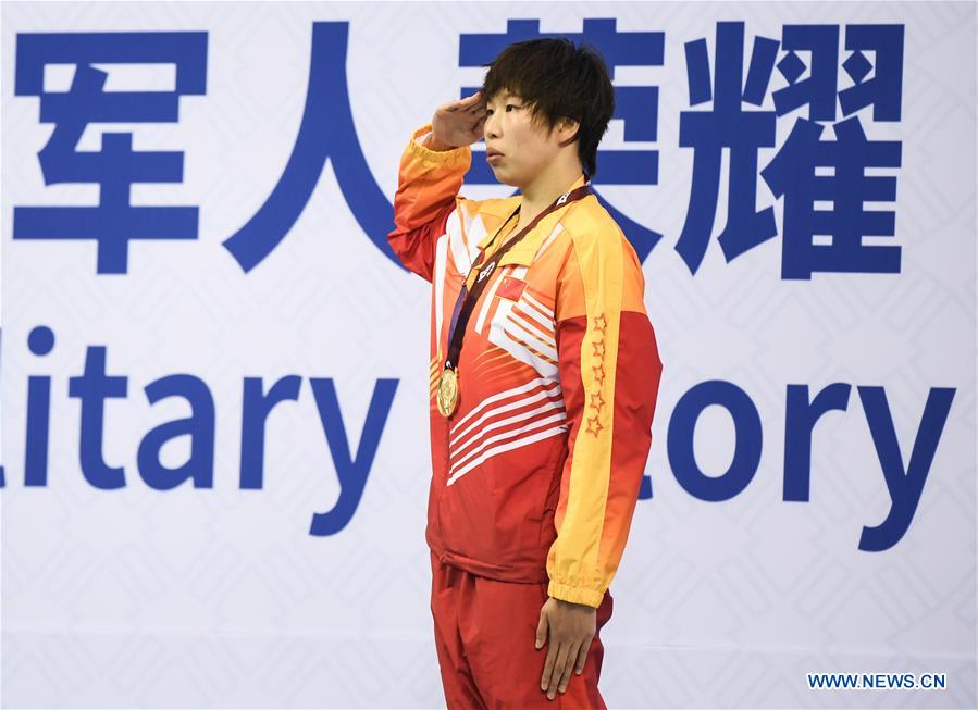 (SP)CHINA-WUHAN-7TH MILITARY WORLD GAMES-SWIMMING-WOMEN'S 100M BACKSTROKE