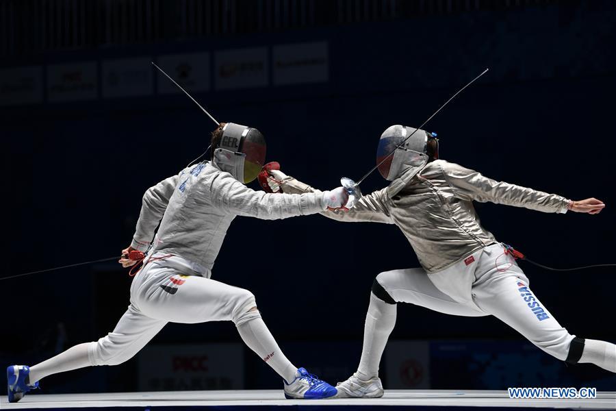 (SP)CHINA-WUHAN-7TH MILITARY WORLD GAMES-FENCING