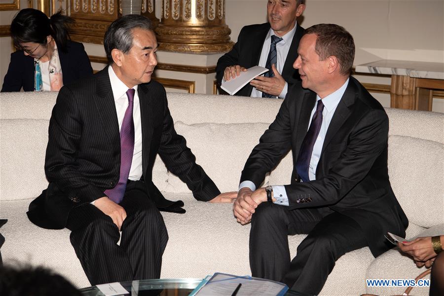 FRANCE-PARIS-WANG YI-DIPLOMATIC COUNSELOR TO FRENCH PRESIDENT-MEETING 