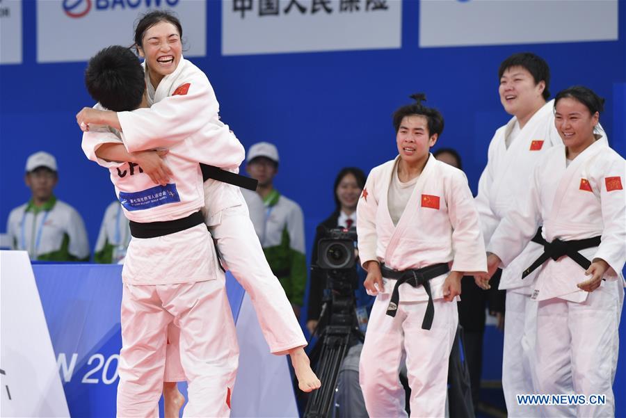 (SP)CHINA-WUHAN-7TH MILITARY WORLD GAMES-JUDO-TEAM WOMEN