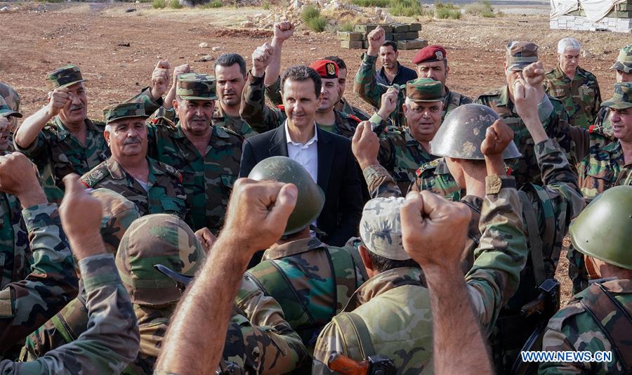 SYRIA-IDLIB-PRESIDENT-FRONT LINE-VISIT