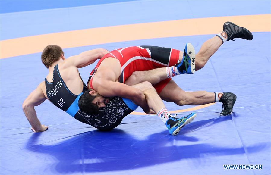 (SP)CHINA-WUHAN-7TH MILITARY WORLD GAMES-WRESTLING