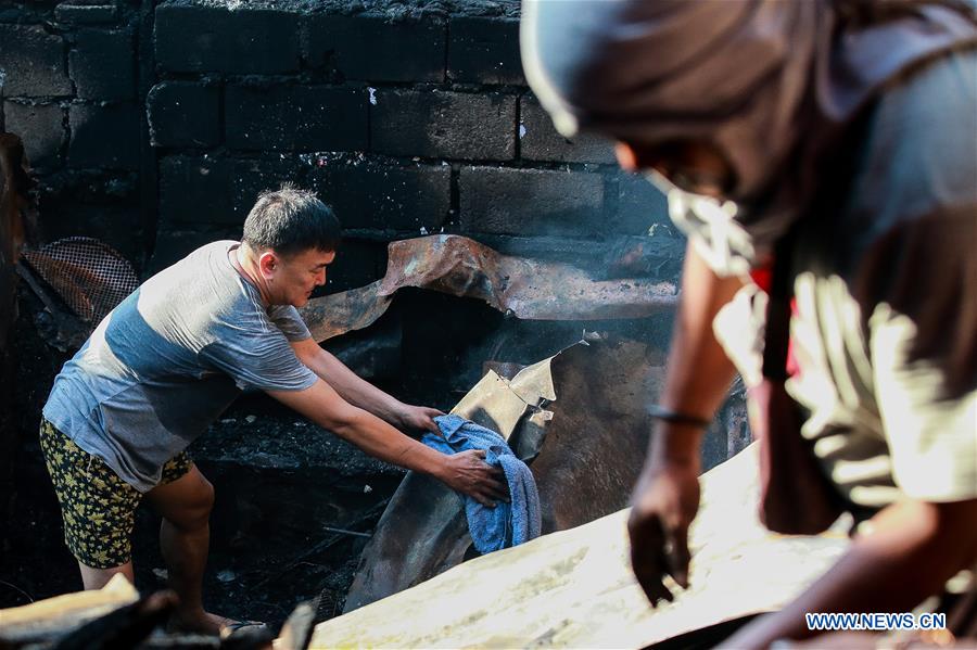 PHILIPPINES-MANILA-RESIDENTIAL FIRE-AFTERMATH