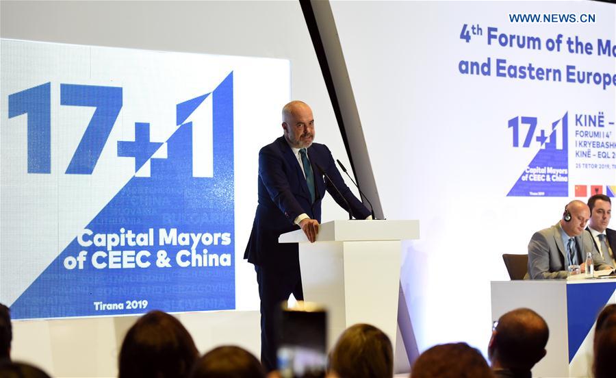 ALBANIA-TIRANA-CHINA-CEEC FORUM OF CAPITAL CITY MAYORS