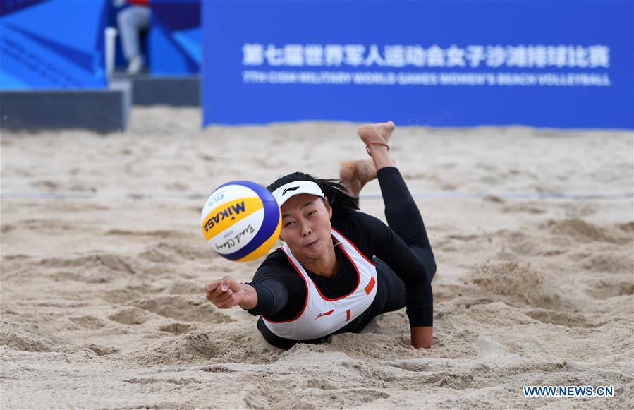 (SP)CHINA-WUHAN-7TH MILITARY WORLD GAMES-BEACH VOLLEYBALL