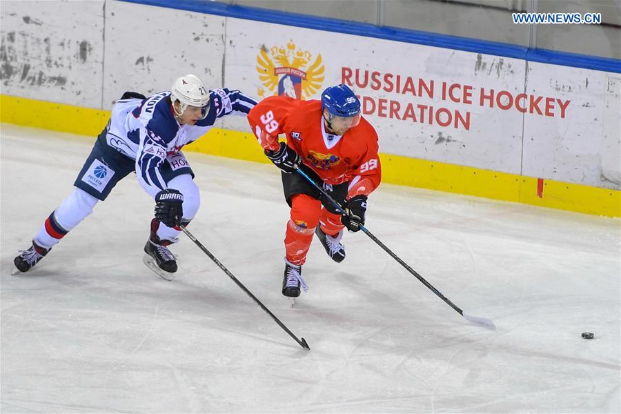 (SP)CHINA-JILIN-ICE HOCKEY-SILK ROAD SUPREME HOCKEY LEAGUE-TSEN TOU VS SOKOL(CN)