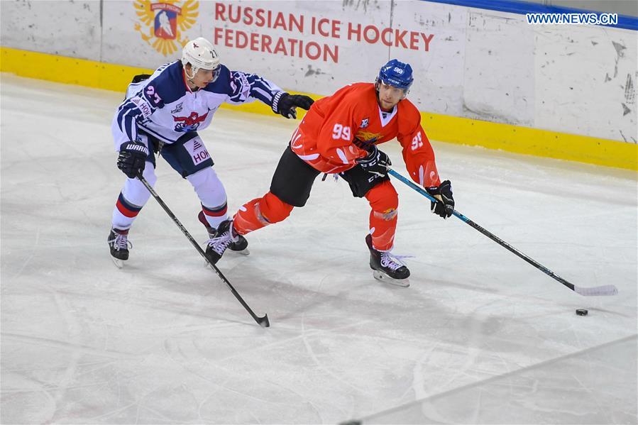 (SP)CHINA-JILIN-ICE HOCKEY-SILK ROAD SUPREME HOCKEY LEAGUE-TSEN TOU VS SOKOL(CN)