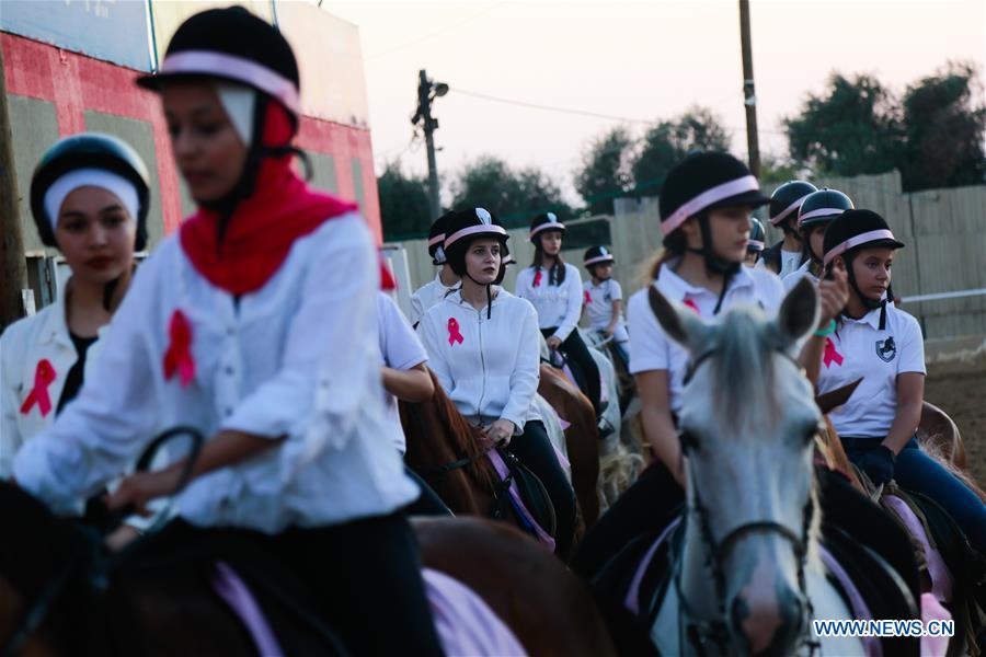 MIDEAST-GAZA-HORSEWOMEN-BREAST CANCER PATIENTS-SUPPORT