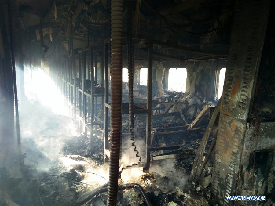 PAKISTAN-RAHIM YAR KHAN-TRAIN-FIRE