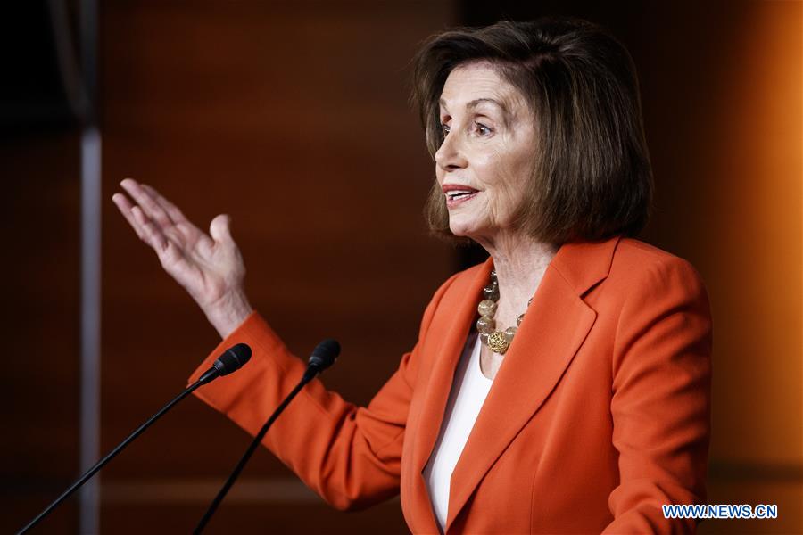 U.S.-WASHINGTON D.C.-HOUSE OF REPRESENTATIVES-PELOSI-PRESS CONFERENCE-IMPEACHMENT-VOTE