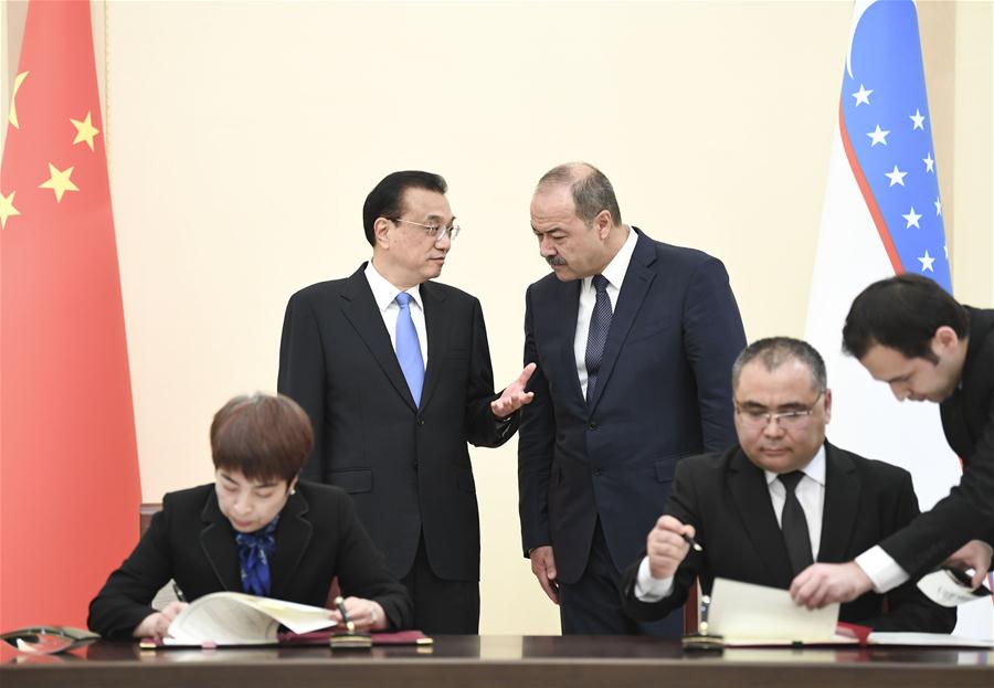 UZBEKISTAN-TASHKENT-CHINA-LI KEQIANG-PM-TALKS