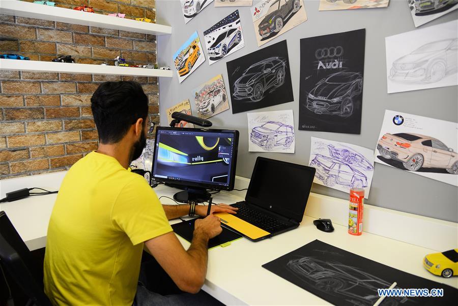 MIDEAST-GAZA-PALESTINIAN YOUTH-CAR DESIGNER