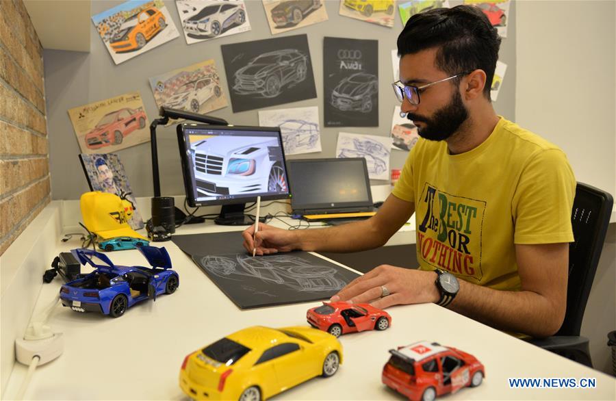 MIDEAST-GAZA-PALESTINIAN YOUTH-CAR DESIGNER