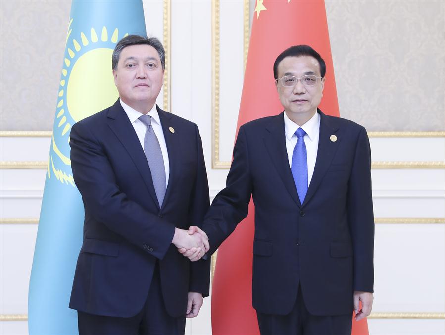 UZBEKISTAN-TASHKENT-CHINA-LI KEQIANG-KAZAKH PM-MEETING