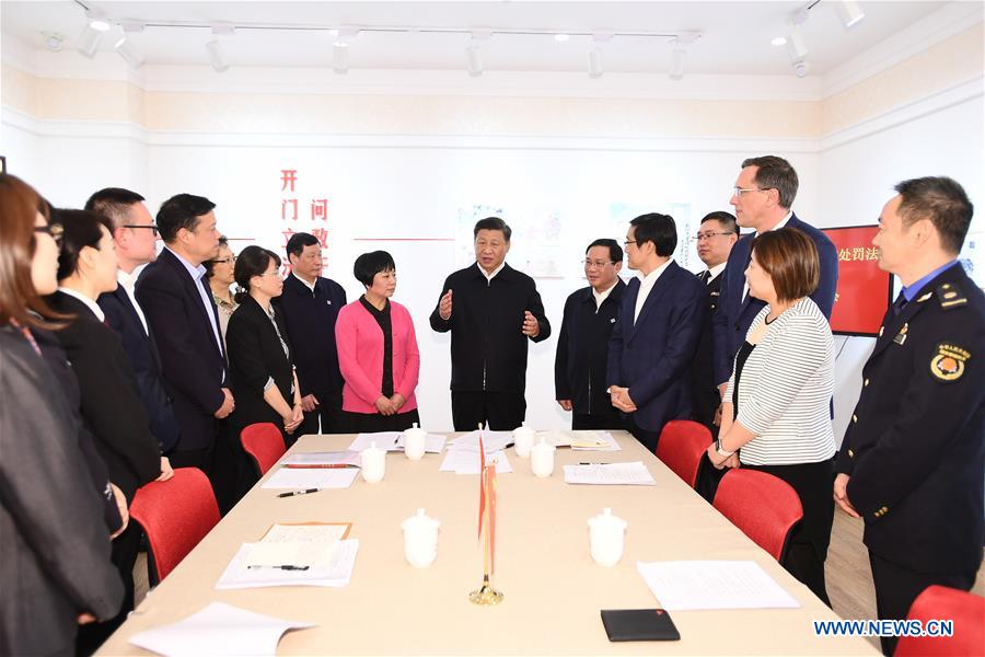 CHINA-SHANGHAI-XI JINPING-INSPECTION (CN)