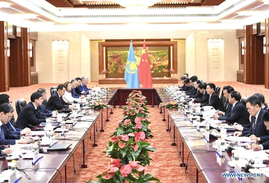 CHINA-BEIJING-HAN ZHENG-KAZAKHSTAN-FIRST DEPUTY PM-MEETING (CN)
