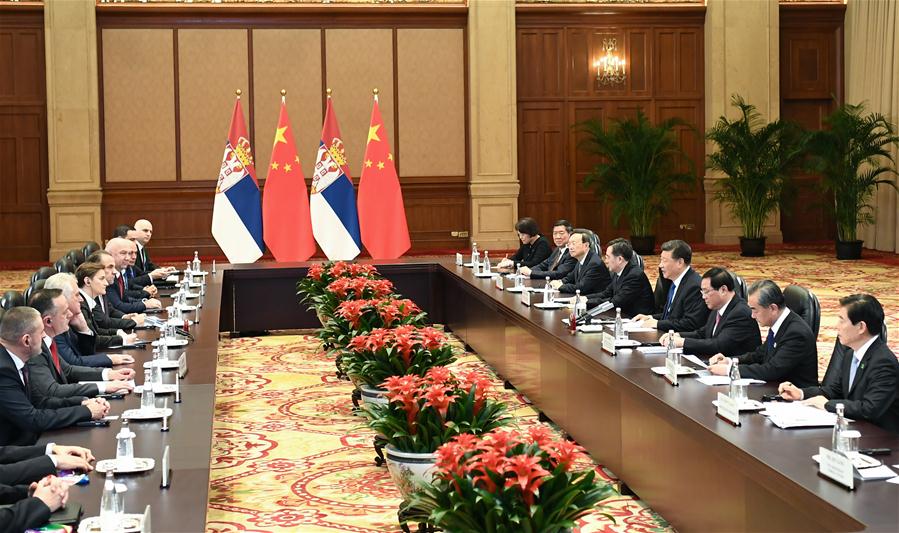 (CIIE)CHINA-SHANGHAI-XI JINPING-SERBIAN PM-MEETING (CN)