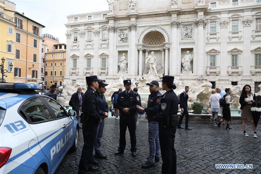 ITALY-ROME-CHINA-POLICE OFFICERS-JOINT PATROL
