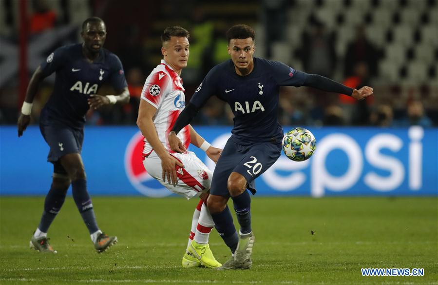 (SP)SERBIA-BELGRADE-FOOTBALL-UEFA CHAMPIONS LEAGUE-CRVENA ZVEZDA VS TOTTENHAM HOTSPUR