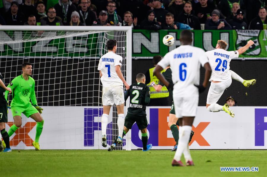 (SP)GERMANY-WOLFSBURG-SOCCER-EUROPA LEAGUE-WOLFSBURG VS GENT