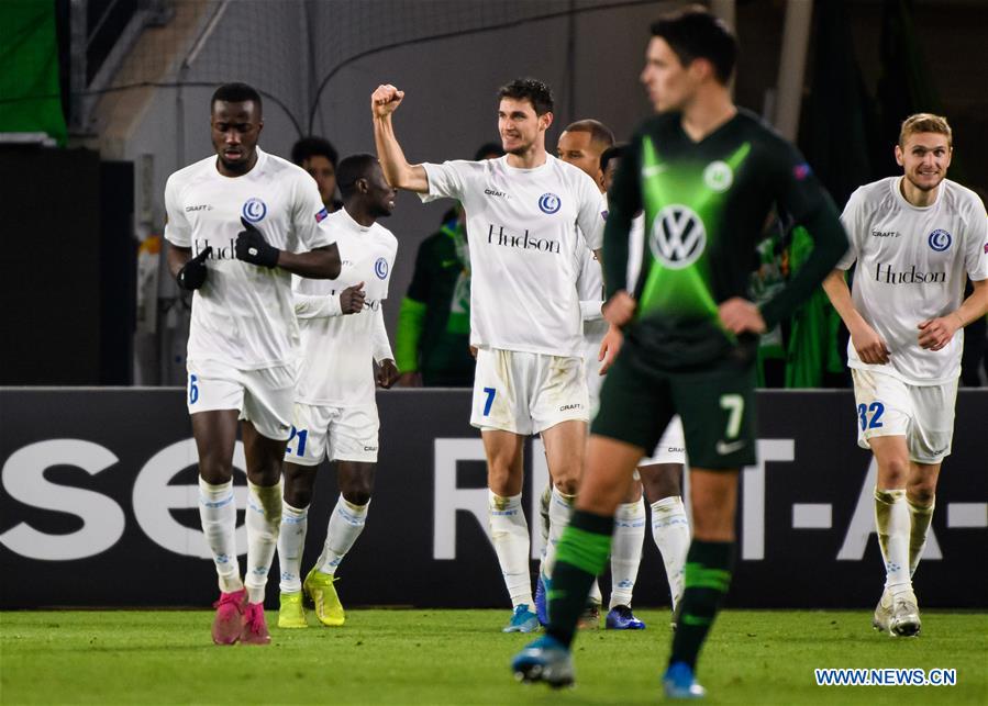 (SP)GERMANY-WOLFSBURG-SOCCER-EUROPA LEAGUE-WOLFSBURG VS GENT