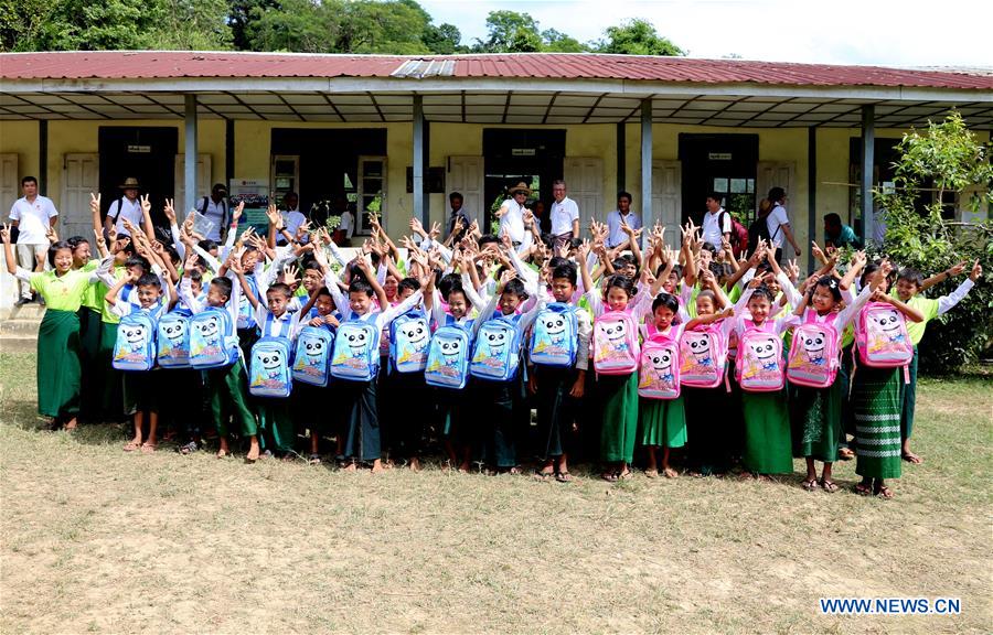 MYANMAR-KYAUKPHYU-CHINA-SCHOOL BAG-DONATION