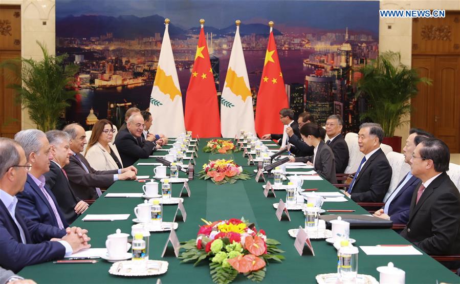 CHINA-BEIJING-WANG YANG-CYPRIOT HOUSE PRESIDENT-MEETING (CN)