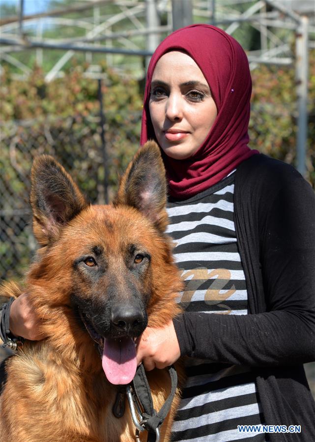 MIDEAST-GAZA-DOG-TRAINING