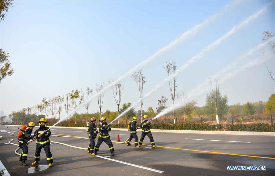CHINA-SHANXI-TAIYUAN-FIRE FIGHTING-DRILL (CN)
