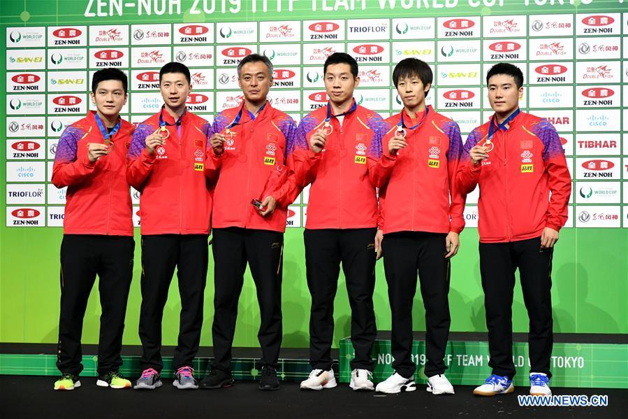 Men's final match at 2019 ITTF World Cup between China, South Korea - Xinhua English.news.cn