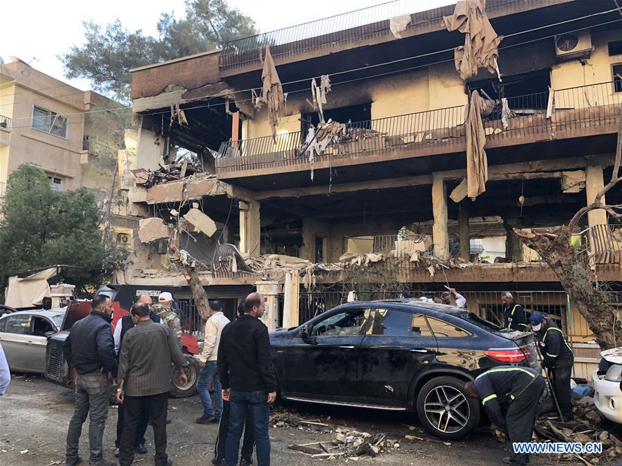 SYRIA-DAMASCUS-RESIDENTIAL BUILDING-MISSILE ATTACK