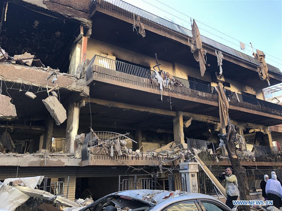 SYRIA-DAMASCUS-RESIDENTIAL BUILDING-MISSILE ATTACK