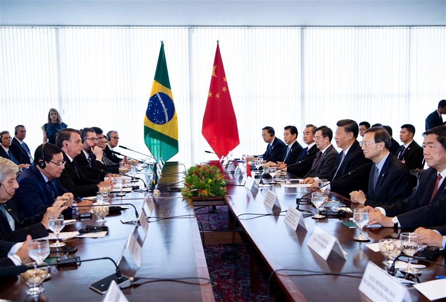 BRAZIL-BRASILIA-XI JINPING-BRAZILIAN PRESIDENT-TALKS
