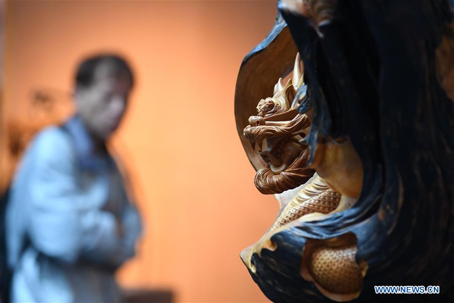 CHINA-TAIWAN-MIAOLI-WOOD CARVING-EXHIBITION (CN)