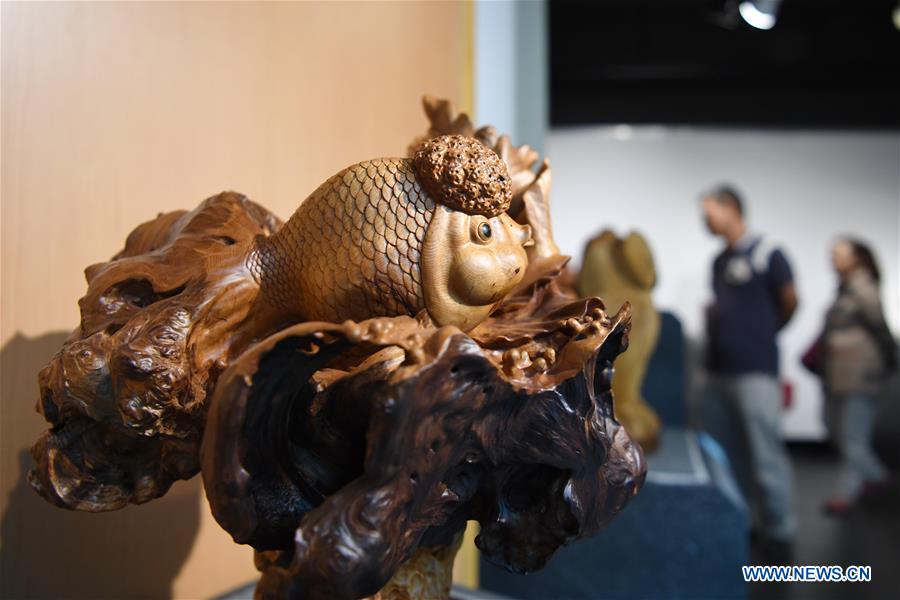 CHINA-TAIWAN-MIAOLI-WOOD CARVING-EXHIBITION (CN)