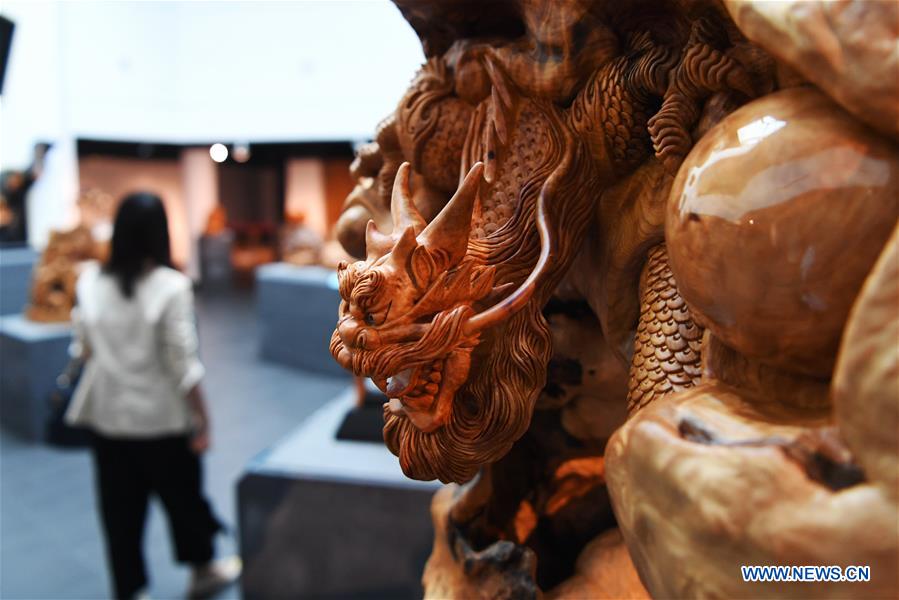 CHINA-TAIWAN-MIAOLI-WOOD CARVING-EXHIBITION (CN)