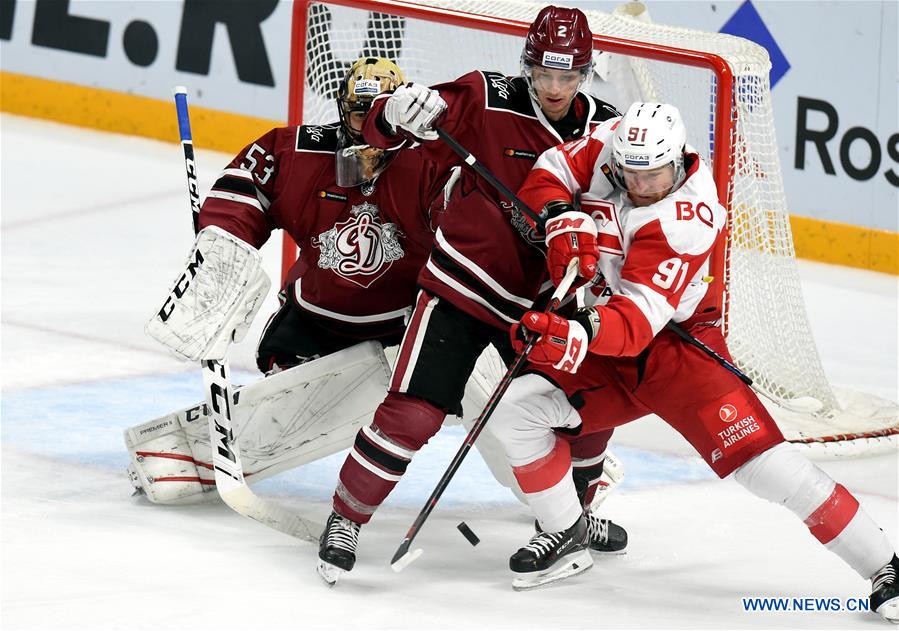 (SP)LATVIA-RIGA-ICE HOCKEY-KHL-RIGA DINAMO VS MOSCOW SPARTAK