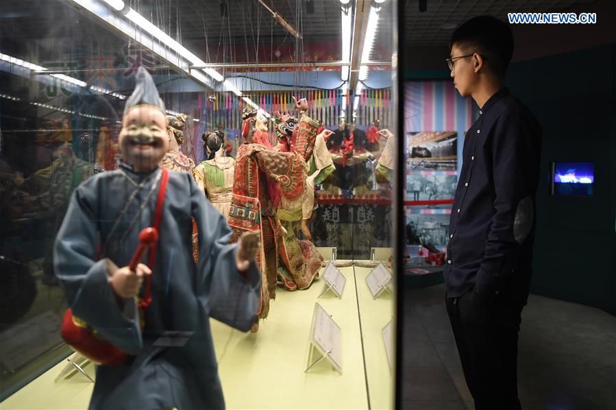 Opera puppets displayed at museum in Taipei, China's Taiwan Xinhua