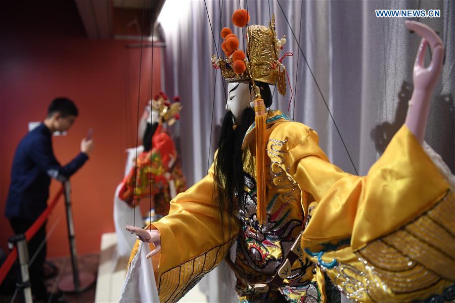 Opera puppets displayed at museum in Taipei, China's Taiwan Xinhua
