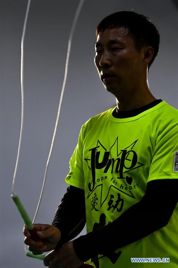 Pic story of rope jumping coach in Jilin, NE China's Jilin Xinhua