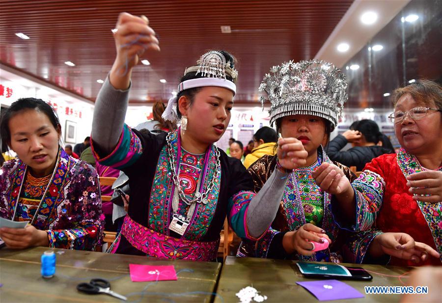 Rural Women in Guangxi Trained in Embroidery to Improve Ability to Get Rid of Poverty