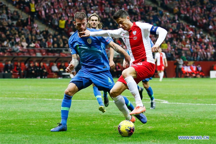 (SP)POLAND-WARSAW-SOCCER-UEFA EURO 2020 QUALIFIER-POLAND VS SLOVENIA