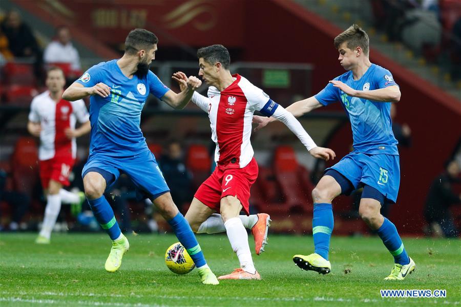 (SP)POLAND-WARSAW-SOCCER-UEFA EURO 2020 QUALIFIER-POLAND VS SLOVENIA