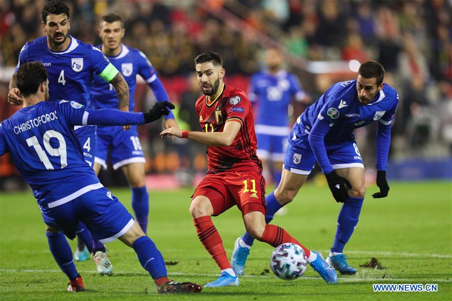 (SP)BELGIUM-BRUSSELS-SOCCER-UEFA EURO 2020 QUALIFIER-BELGIUM VS CYPRUS