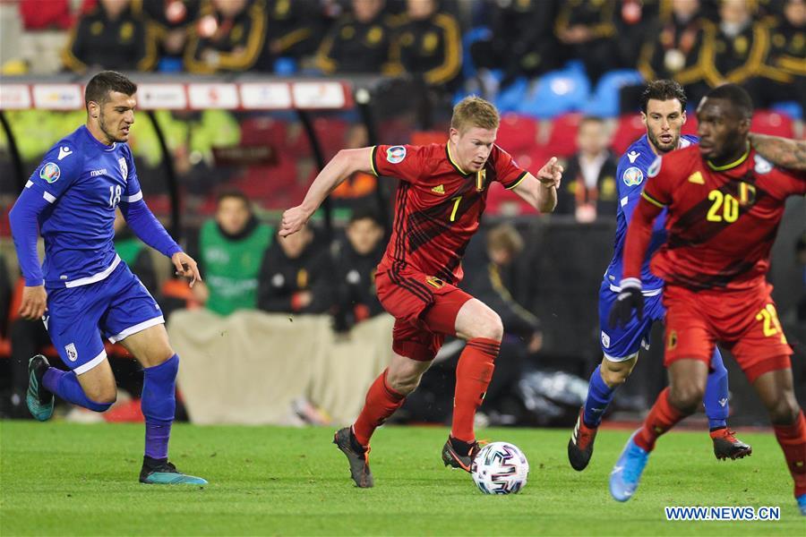 (SP)BELGIUM-BRUSSELS-SOCCER-UEFA EURO 2020 QUALIFIER-BELGIUM VS CYPRUS