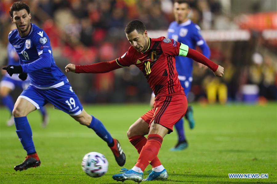 (SP)BELGIUM-BRUSSELS-SOCCER-UEFA EURO 2020 QUALIFIER-BELGIUM VS CYPRUS